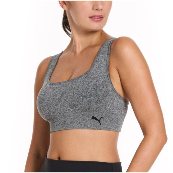 PUMA Lg 2 Pack Seamless Athletic Sports Bra Set Adjustable Drycell Activewear - Picture 7 of 13